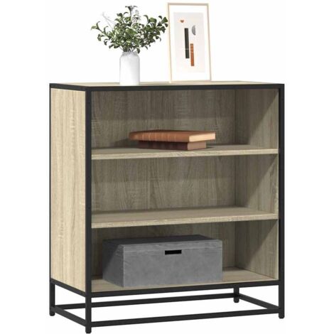 Buffet-Meuble de rangement chêne sonoma 68x35x76 cm bois d'ingénierie et métal 307021 (1/5)