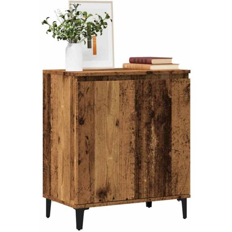 Buffet-Meuble de rangement vieux bois 60x35x70 cm bois d'ingénierie 525896 (1/5)