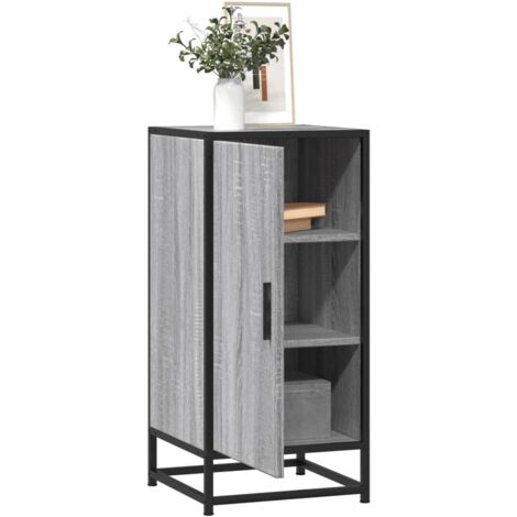 Buffet-Meuble de rangement sonoma gris 35,5x35x76 cm bois d'ingénierie et métal 893061 (1/5)