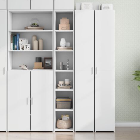 Buffet haut-Armoire de rangement blanc 30x41x185 cm bois d'ingénierie 224995 (1/5)