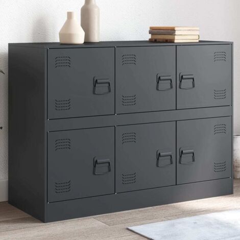 Buffet-Meuble de rangement anthracite 99x39x73 cm acier 289320 (1/5)