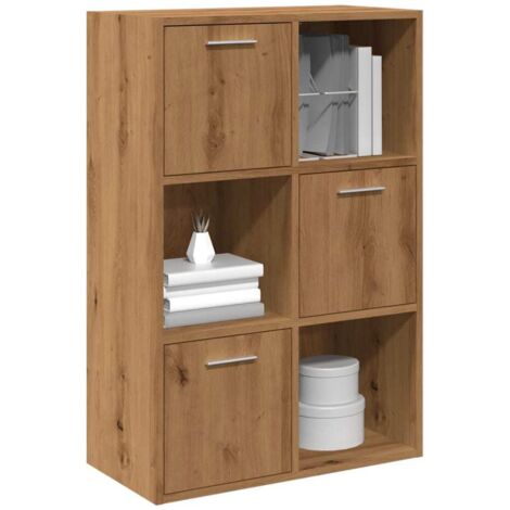 Bibliothèque-Étagère de Rangement chêne artisanal 60,5x30x90 cm bois d'ingénierie 314396 (1/5)