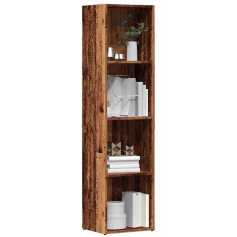 Bibliothèque-Étagère de Rangement vieux bois 36x30x143 cm Bois d'ingénierie 672081 (1/5)