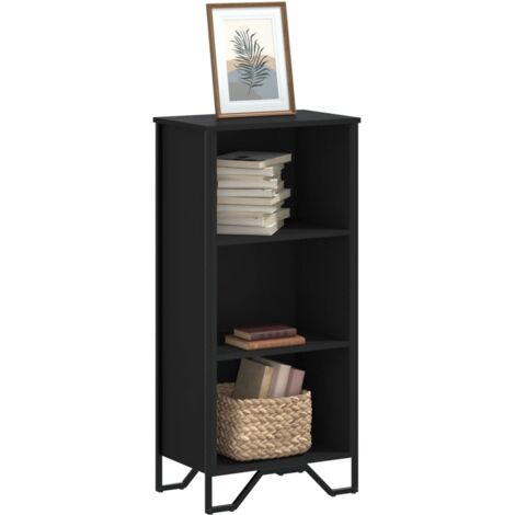 Bibliothèque-Étagère de Rangement noir 50x31x106 cm bois d'ingénierie 221878 (1/5)
