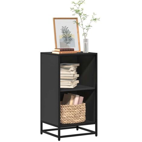 Bibliothèque-Étagère de Rangement noir 40x35x76 cm bois d'ingénierie 180898 (1/5)