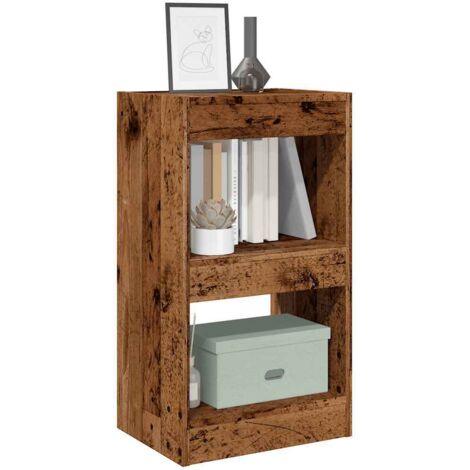 Bibliothèque-Étagère de Rangement de séparation vieux bois 40x30x72 cm 621878 (1/5)