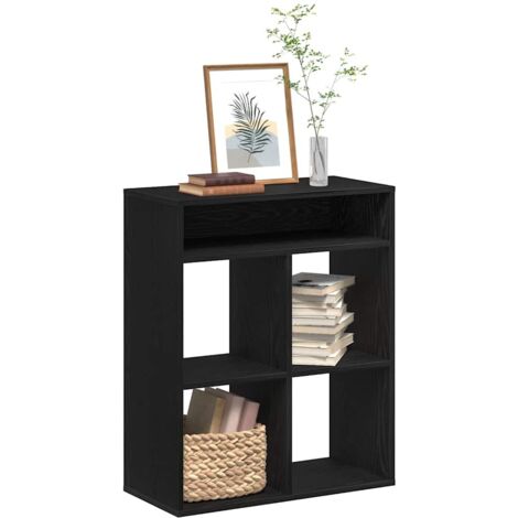 Bibliothèque-Étagère de Rangement noir 66x31x80 cm bois d'ingénierie 326976 (1/5)