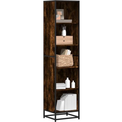 Bibliothèque-Étagère de Rangement chêne fumé 40x35x170,5 cm bois d'ingénierie 738510 (1/5)