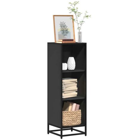 Bibliothèque-Étagère de Rangement noir 33,5x33x107,5 cm bois d'ingénierie 555569 (1/5)