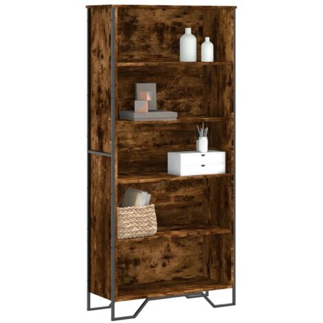 Bibliothèque-Étagère de Rangement chêne fumé 80x31x169 cm bois d'ingénierie 761554 (1/5)
