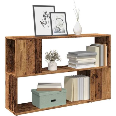 Bibliothèque-Étagère de Rangement vieux bois 100x24x63 cm bois d'ingénierie 764703 (1/5)