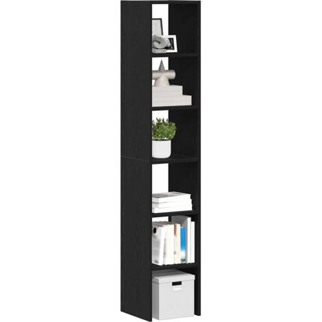 Bibliothèques 2 pcs-Étagère de Rangement empilable chêne noir bois d'ingénierie 621980 (1/5)