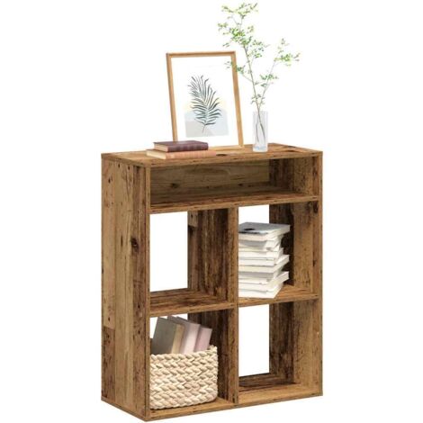 Bibliothèque-Étagère de Rangement vieux bois 66x31x80 cm bois d'ingénierie 248319 (1/5)