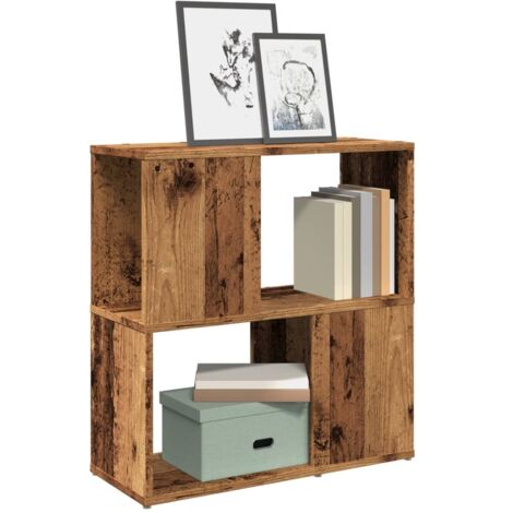 Bibliothèque-Étagère de Rangement vieux bois 60x24x63 cm bois d'ingénierie 611411 (1/5)