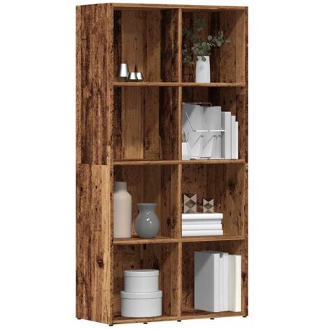 Bibliothèque-Étagère de Rangement vieux bois 66x30x130 cm bois d'ingénierie 513630 (1/5)