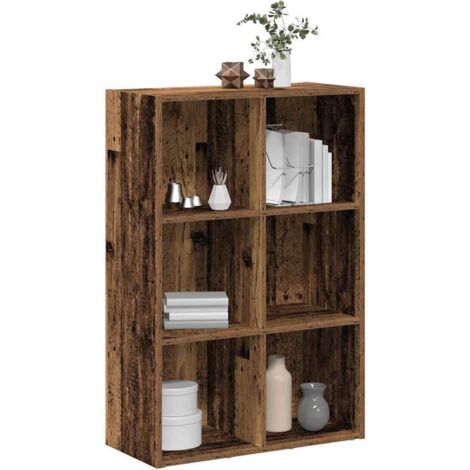 Bibliothèque-Étagère de Rangement vieux bois 66x30x98 cm bois d'ingénierie 591216 (1/5)