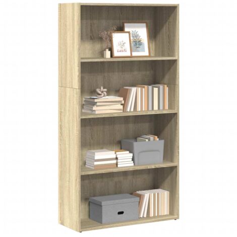 Bibliothèque-Étagère de Rangement chêne sonoma 80x30x152 cm bois d'ingénierie 959286 (1/5)