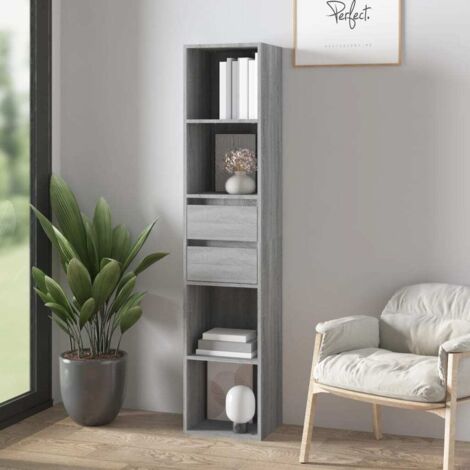 Bibliothèque-Étagère de Rangement Sonoma gris 36x30x171 cm Bois d'ingénierie 731009 (1/5)
