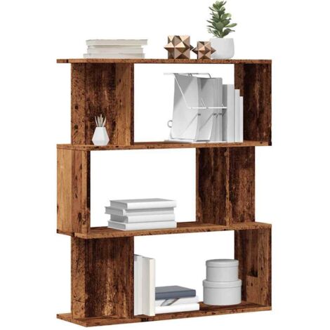 Bibliothèque-Étagère de Rangement vieux bois 80x24x96 cm bois d'ingénierie 886785 (1/5)