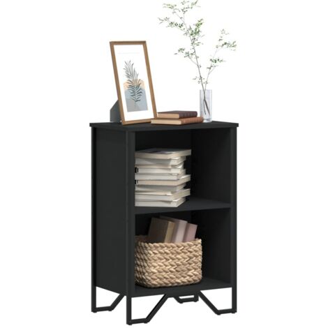 Bibliothèque-Étagère de Rangement noir 50x31x74,5 cm bois d'ingénierie 336634 (1/5)
