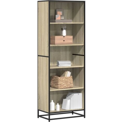 Bibliothèque-Étagère de Rangement chêne sonoma 60x35x170,5 cm bois d'ingénierie 354546 (1/5)