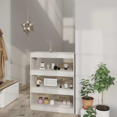 Bibliothèque-Étagère de Rangement Gris béton 80x30x103 cm Bois d'ingénierie 461075 (1/5)
