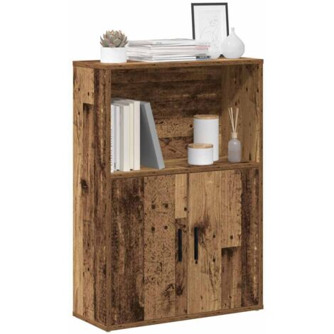 Bibliothèque-Étagère de Rangement vieux bois 60x24x85 cm bois d'ingénierie 839724 (1/5)