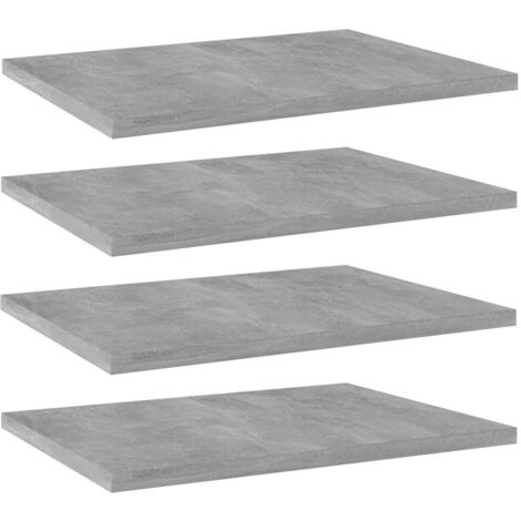 Panneaux de bibliothèque 4 pcs-Étagère murale gris béton bois d’ingénierie 739423 (1/5)