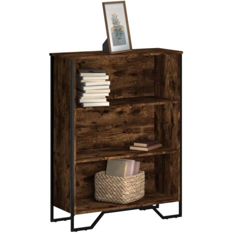 Bibliothèque-Étagère de Rangement chêne fumé 80x31x106 cm bois d'ingénierie 606879 (1/5)