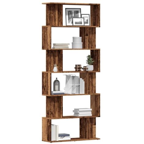 Bibliothèque-Étagère de Rangement vieux bois 80x24x192 cm bois d'ingénierie 229188 (1/5)