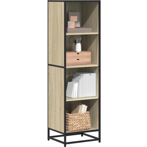 Bibliothèque-Étagère de Rangement chêne sonoma 40x35x139 cm bois d'ingénierie 440008 (1/5)