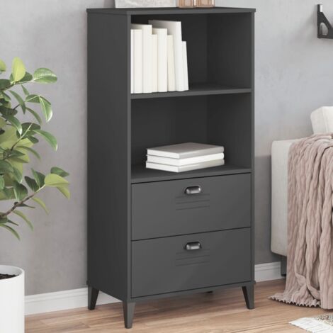 Bibliothèque-Étagère de Rangement VIKEN gris anthracite 60x35x123 cm bois ingénierie 395606 (1/5)