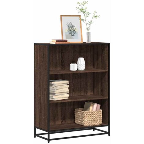 Bibliothèque-Étagère de Rangement chêne marron 80,5x35x107,5 cm bois d'ingénierie 245109 (1/5)