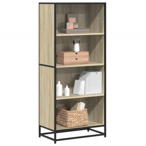 Bibliothèque-Étagère de Rangement chêne sonoma 60x35x139 cm bois d'ingénierie 217389 (1/5)