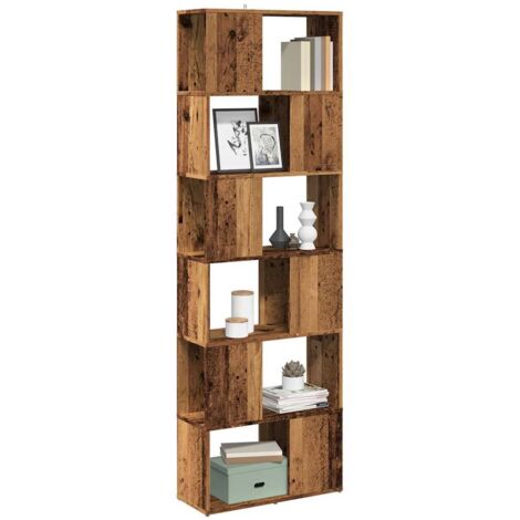 Bibliothèque de pièce-Étagère de Rangement vieux bois 60x24x186 cm 261108 (1/5)