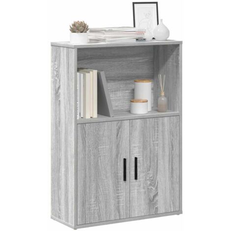 Bibliothèque-Étagère de Rangement sonoma gris 60x24x85 cm bois d'ingénierie 536193 (1/5)