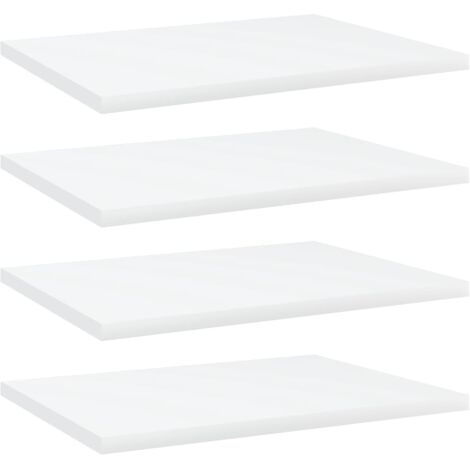 Panneaux de bibliothèque 4 pcs-Étagère murale blanc bois d’ingénierie 849652 (1/5)