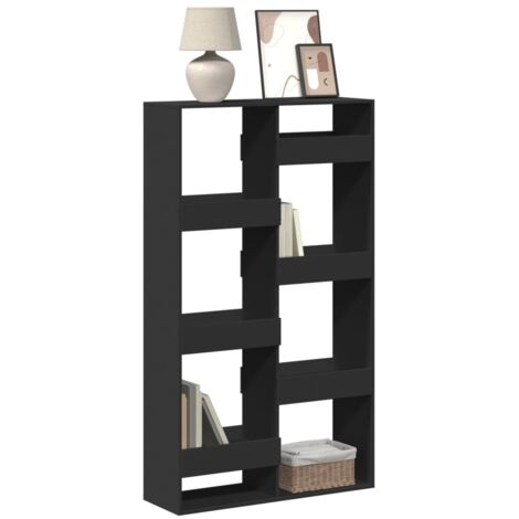 Bibliothèque-Étagère de Rangement noir 100x33x175 cm bois d'ingénierie 741253 (1/5)