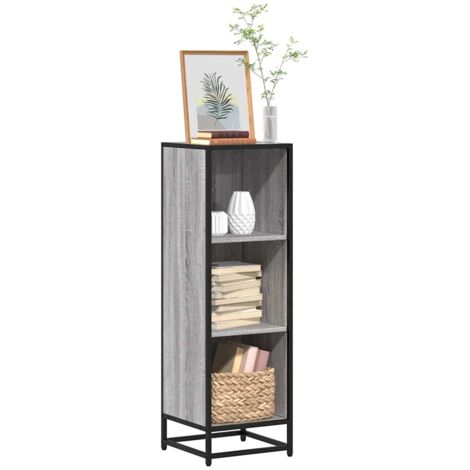 Bibliothèque-Étagère de Rangement sonoma gris 33,5x33x107,5 cm bois d'ingénierie 243989 (1/5)