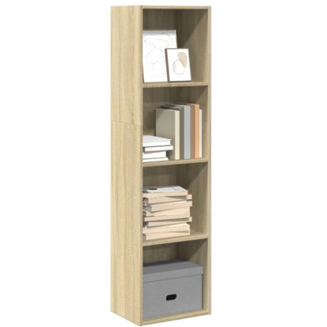 Bibliothèque-Étagère de Rangement chêne sonoma 40x30x152 cm bois d'ingénierie 387890 (1/5)