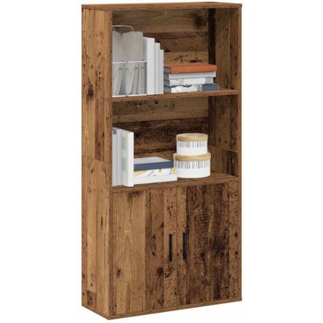 Bibliothèque-Étagère de Rangement vieux bois 60x24x120 cm bois d'ingénierie 587488 (1/5)