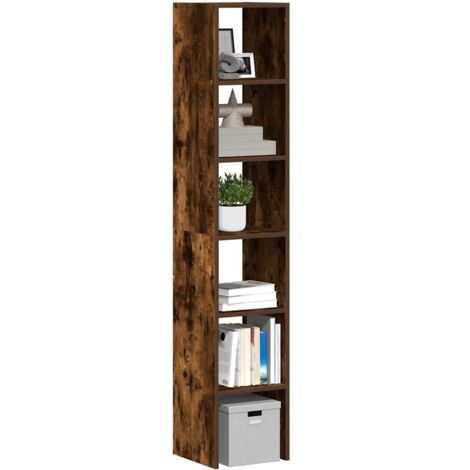 Bibliothèques 2 pcs-Étagère de Rangement empilable chêne fumé bois d'ingénierie 883857 (1/5)