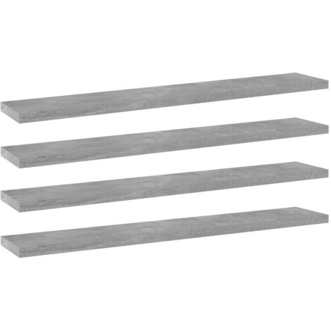 Panneaux de bibliothèque 4 pcs-Étagère murale gris béton bois d’ingénierie 246147 (1/5)