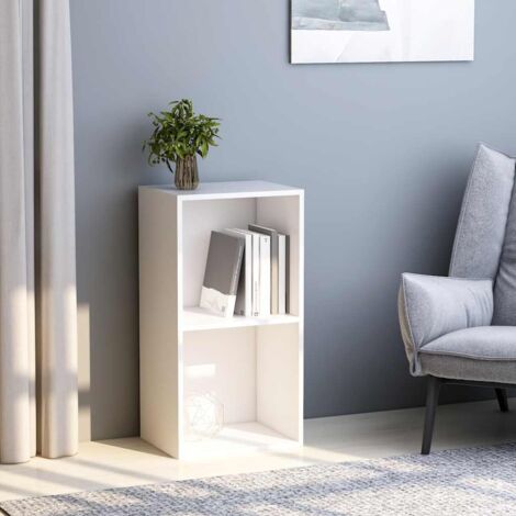 Bibliothèque-Étagère de Rangement blanc 40x30x76,5 cm bois d'ingénierie 123782 (1/5)