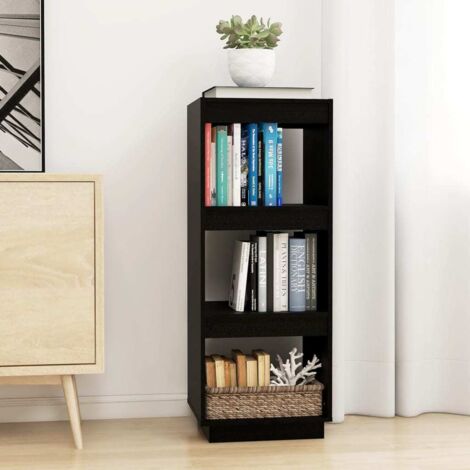 Bibliothèque de pièce-Étagère de Rangement noir 40x35x103 cm pin massif 278227 (1/5)