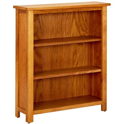 Bibliothèque à 3 étagères-Étagère de Rangement 70 x 22,5 x 82cm Bois de chêne massif 862909 (1/5)