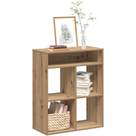 Bibliothèque-Étagère de Rangement chêne artisanal 66x31x80 cm bois d'ingénierie 893471 (1/5)