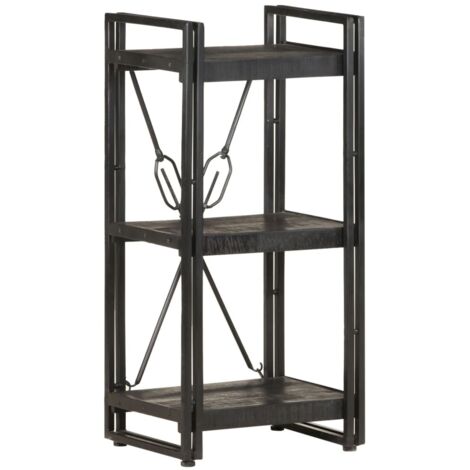 Bibliothèque à 3 niveaux-Étagère de Rangement 40x30x80 cm Bois de manguier massif 445681 (1/5)
