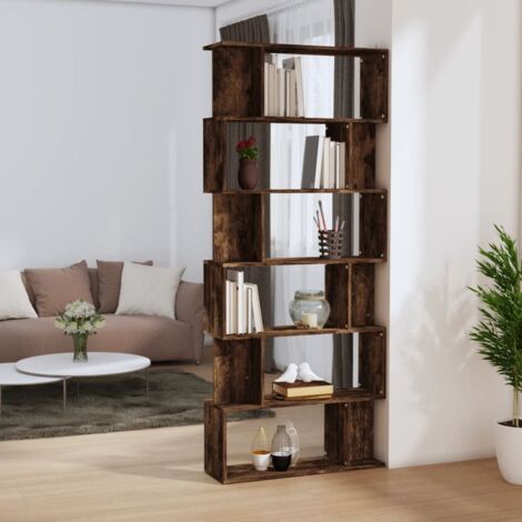 Bibliothèque-Étagère de Rangement Chêne fumé 80x24x192 cm Bois d'ingénierie 545478 (1/5)