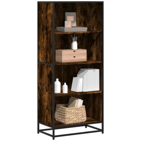 Bibliothèque-Étagère de Rangement chêne fumé 60x35x139 cm bois d'ingénierie 162345 (1/5)